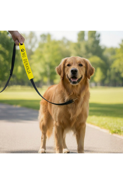 OEM Dog leash cover, Do Not Disturb, yellow, 40cm