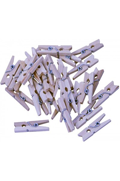 Colorarte Δημιουργικά αξεσουάρ - ξύλο - γάντζο, φυσικό, 2,5cm, σετ 26 τεμαχίων,