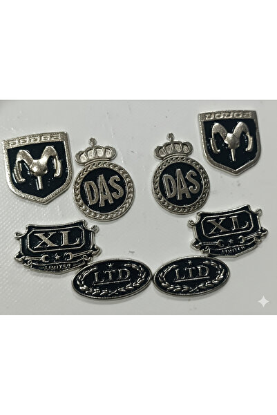 lina oto aksesuar 8 Metal Nuts with Emblem Tape