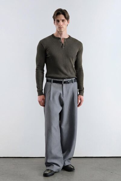 Hiccup Tricou GIESTO Slim Fit cu guler cu nasturi și mânecă lungă