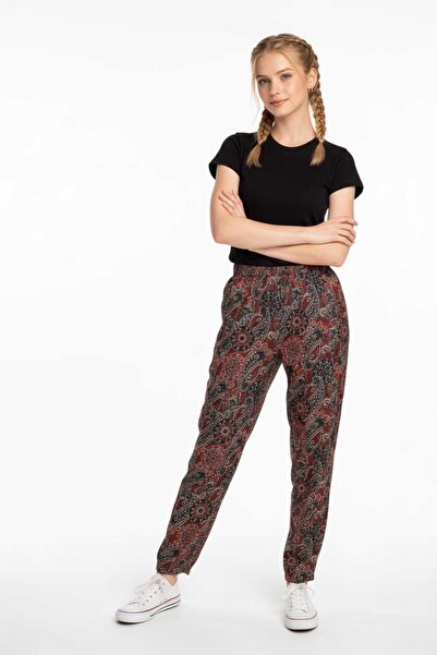 BRANDLAND Women's Wide-Leg Elastic Waist Custom Made Colored Trousers