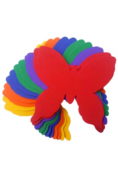 Colorarte Forme decorative - hartie gumata - fluture, 14x15cm, 1mm, diverse c...