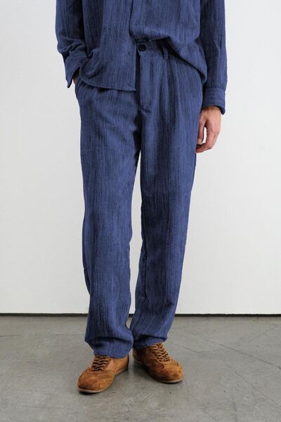 Hiccup GIESTO Pantaloni Din Catifea Cu Pliuri Și Picior Drept