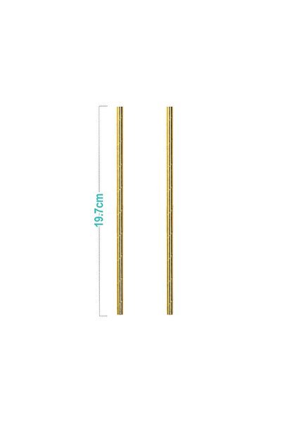 MC Micostore PartyGo gold straws, 20cm, DE0091, set of 25 pieces