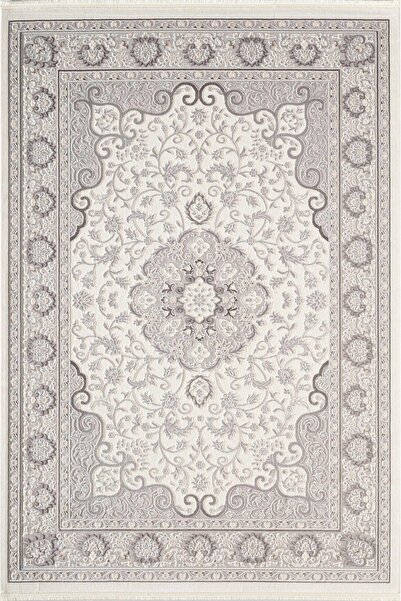 Karmen Halı İdol IO004G Krem Gri Halı Klasik Desen Akrilik Yumuşak Dokulu Pam...