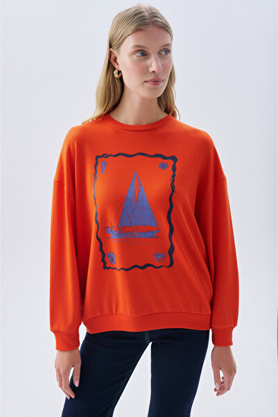 Mudo Oversize Printed Crewneck Sweatshirt