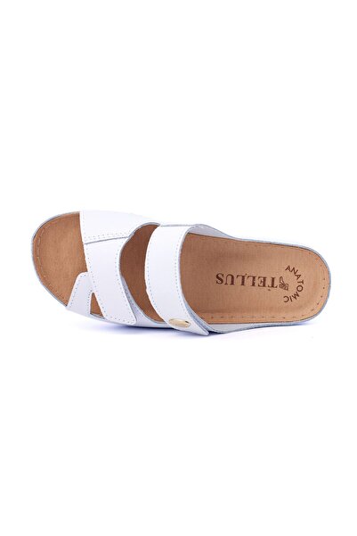 Tellus Women's Leather Comfort Sandals-Open Toe, Velcro Strap, 25-03