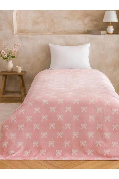 LC Waikiki Fundiță roz cu imprimeu Pluș pentru o persoană pătură (S6)