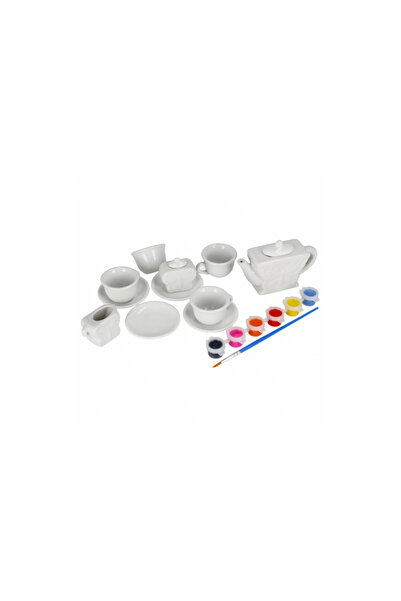 Mega Creative Set de ceai - pentru pictat - ceramica, 15 piese, acurele si pe...