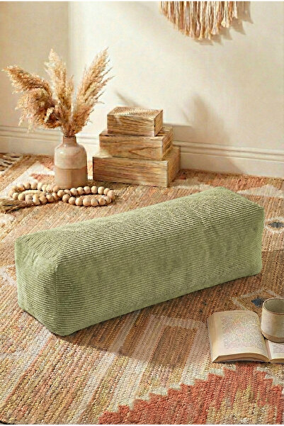 Anadolu Dekoratif Minder Puf Premium Fitilli Kadife Yoga Pilates Destek Minde...