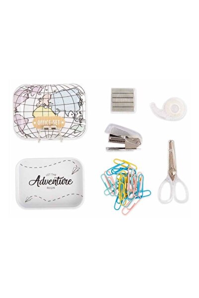 Trendhaus Mini office set, CH29711, staples+stapler+dispenser+scissors+paper ...