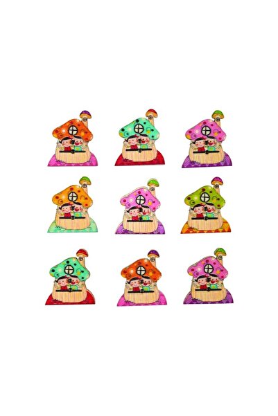 Colorarte Accesorii creatie - lemn - casuta povesti, set 10-12 buc,