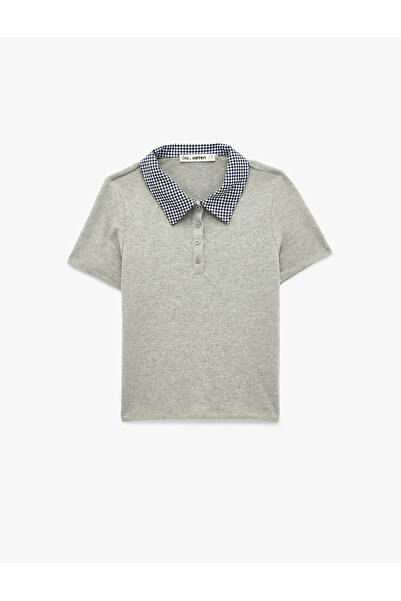 Koton Viskon Karışımlı Slim Fit Kısa Kollu Polo Yaka Tişört
