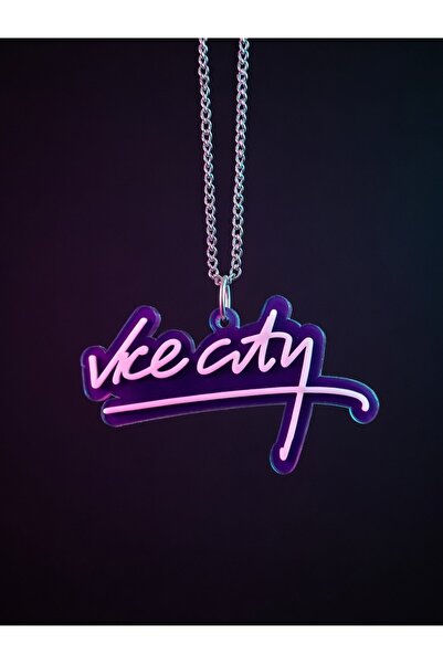 sahmeran oto aksesuar GTA Vice City Tasarım Dikiz Aynası Süsü - Neon mor Retr...