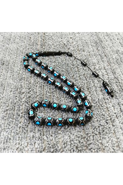 İnan Tesbih Gemstone and Brass Embellished Capsule Cut Kuka Prayer Beads