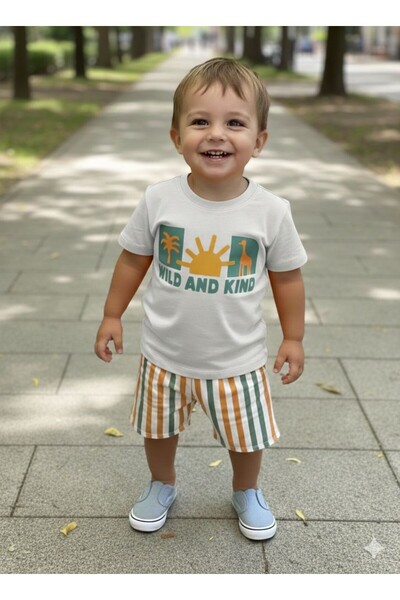 ciklet kids Boy's Top and Bottom Set with Shorts