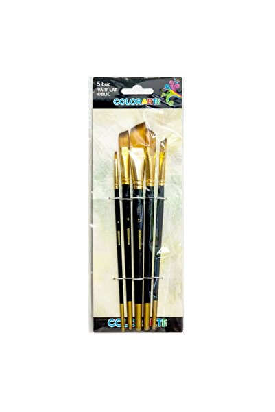 Colorarte Pensula DB20504, varf lat oblic, set 5 bucati