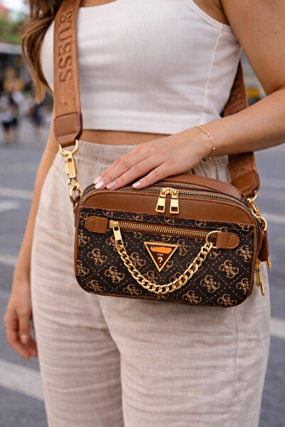 DB Women's Stylish Crossbody Shoulder Bag with Three Zippers