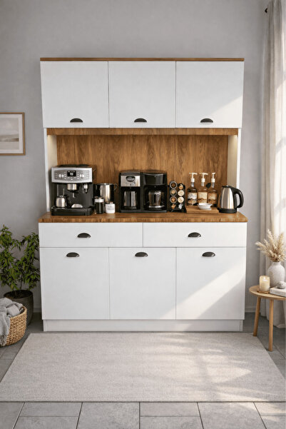 Y&A KIRAASYON KOLAY KURULUM KAHVE KÖŞESİ LD IŞIKLI MUTFAK DOLABI