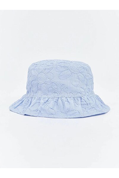 LC Waikiki قبعة دلو مطرزة بالزهور للفتيات الصغيرات (S6)
