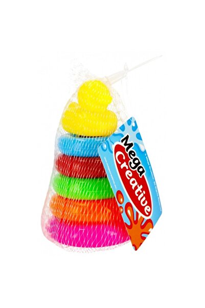 Mega Creative Baby bath toy - pyramid with stand and 5 circles, multi-colored...