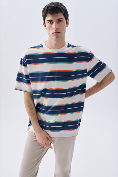 Mudo Striped Oversize Crew Neck T-Shirt