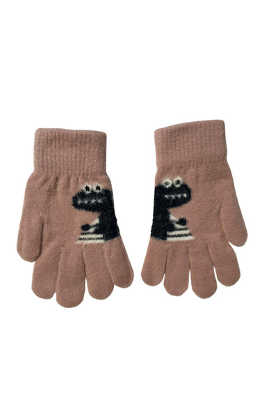 LİNOTTİ Children's Gloves for Ages 2-4 – Cute Dino Pattern
