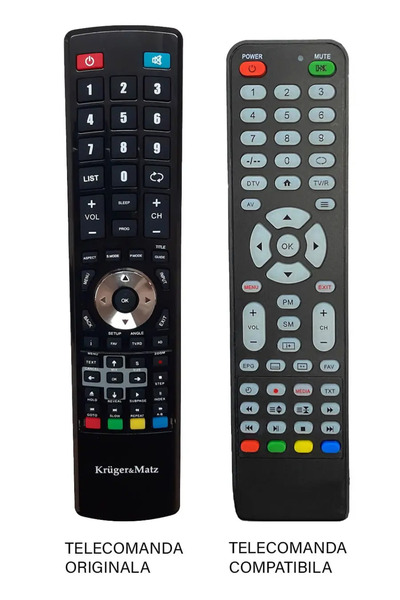 OEM Telecomanda inlocuitoare compatibila TV Kruger&Matz PIL0326 cod ER 9442 (...