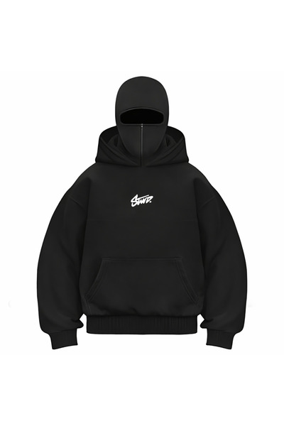 Flaubert Unisex Snow Mask Ninja Sweatshirt Cardigan 3 Yarn Thick Zippered Zip