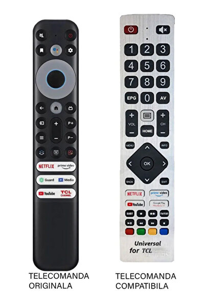 OEM Резервно дистанционно управление за телевизор TCL RC902V FMR1, съвместимо...