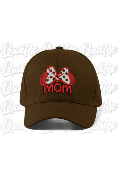 QUATEX Mickey Mom Embroidered Hat - Brown Color 100% Cotton Gabardine Unisex ...