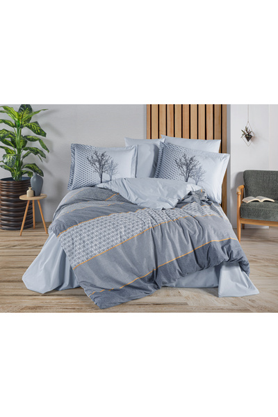 Hobby Cotton Poplin Bed Linen 2 Persons - Tanya Indingo