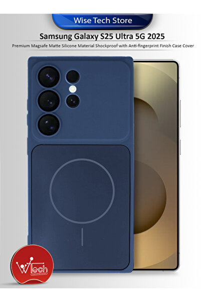 Wtech Samsung Galaxy S25 Ultra 5G 2025 Premium Magsafe Matte Silicone Materia...