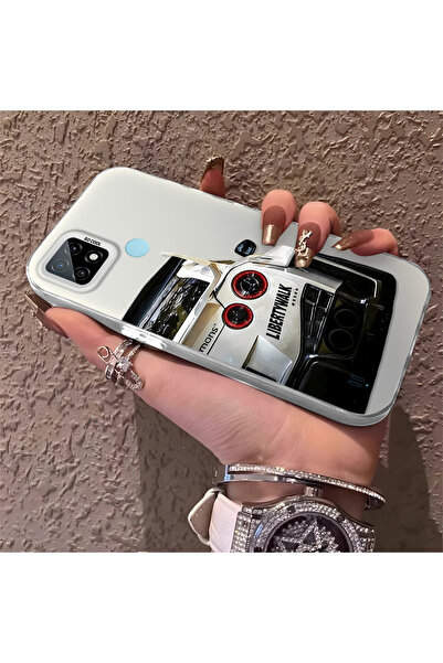 Hontinga حافظة هاتف من السيليكون المتوافقة مع هاتف Realme C21 ذات حافة صلبة و...