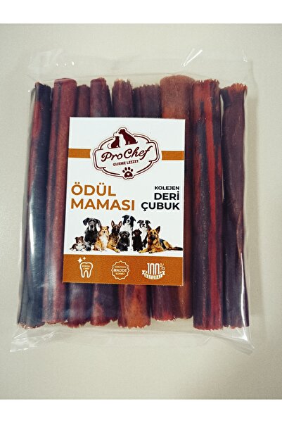 Prochef 250 GR Ekonomik 15 Cm Kolajen Deri Çubuk Doğal Köpek Kemiği Ödül Maması