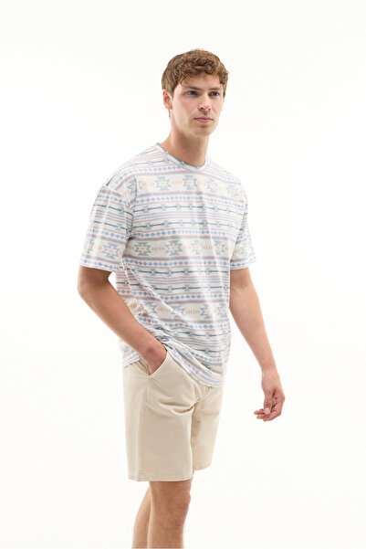 Mudo Printed Oversize Crew Neck T-Shirt
