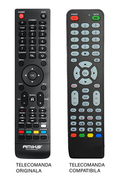 OEM Telecomanda inlocuitoare compatibila pentru receptor Amiko HD83 IR 787 (479)