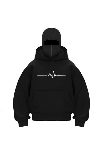 Flaubert Unisex Snow Mask Ninja Sweatshirt Cardigan 3 Yarn Thick Zippered Zip