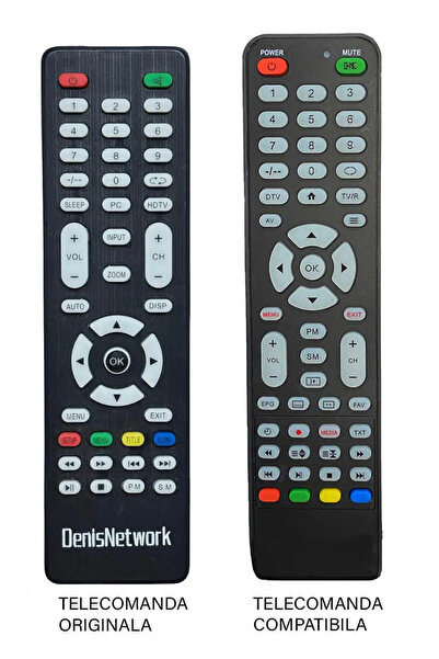 OEM Telecomanda inlocuitoare TV DenisNetwork compatibil cu originalul cod ER1...