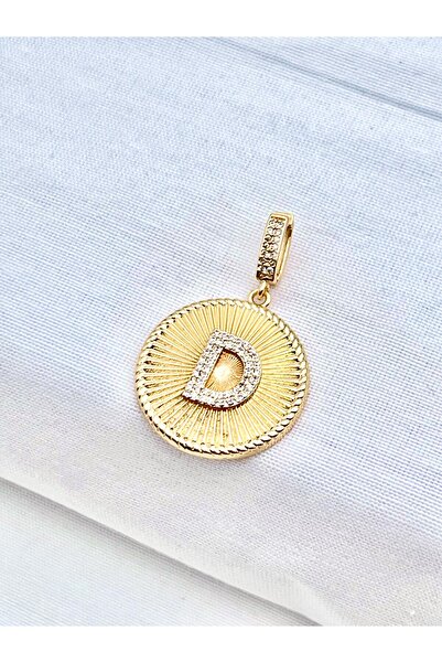 Siya Silver Kararmaz Çelik Zirkon Taşlı Harf Kolye Ucu ve Charm - Hediye Kutulu