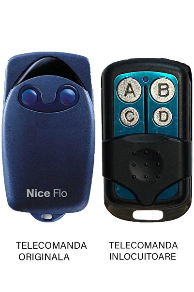 OEM Telecomanda inlocuitoare poarta garaj Nice Flo 2 R-S cu cod programabil 1...