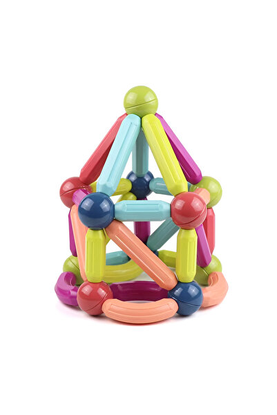 OEM Set construcție magnetic copii 36 piese – Joc educativ STEM cu piese magnetice, 3 ani+