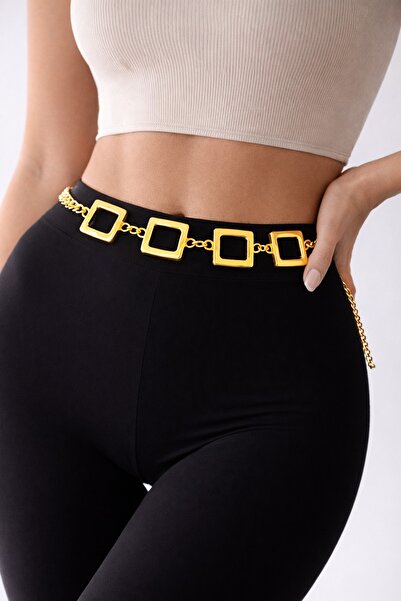 Jack Ferrero Τετράγωνη λεπτομερής γυναικεία αλυσίδα μέσης Λεπτομερής γυναικεί...