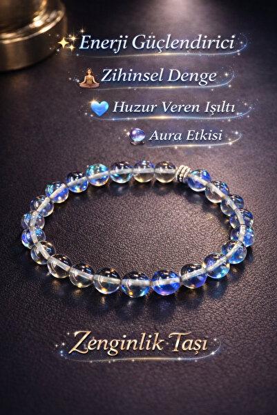 MODA 💶🔮 💰 Aura Termal Kuvars Zenginlik Taşı Bileklik – Enerji Işıltı ve ze...