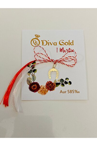 Diva Gold Martisor Gold Horseshoe Pendant