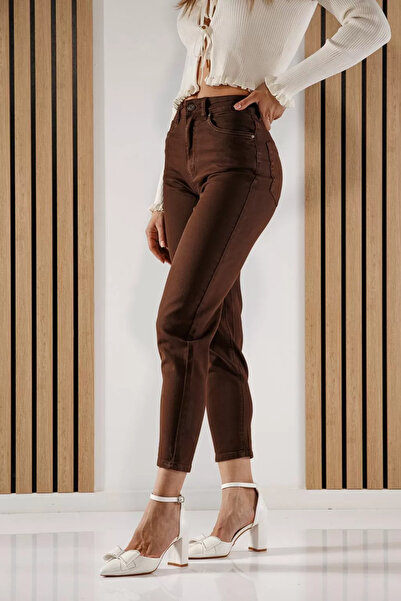 Zaira Baggy Fit Jeans Women Elena Brown #A1373 - 30