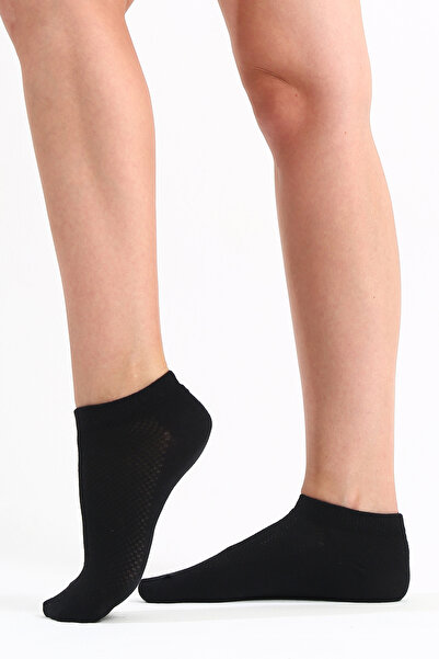 The huez 3 Pairs of Cotton Anti-Sweat Women's Socks, Breathable Soft Mesh Tex...