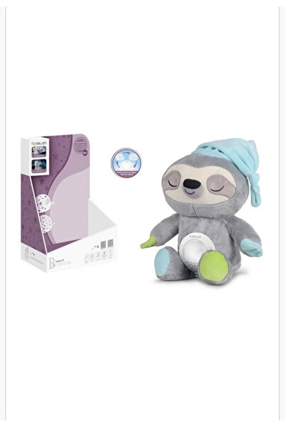 OEM Lenes de pluș pentru bebeluși cu lumină de veghe și sunete – Jucărie calm...