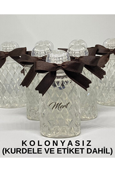 Pearl Star (60 ADET) Kahve Kurdele Süslemeli-Etiketli Baklava Mika Plastik Bo...