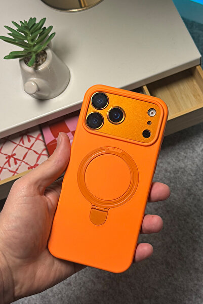 WANNA PROTECT Iphone 17 Pro Max Uyumlu Standlı Magsafe Destekli Kablosuz Sili...